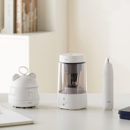 사파 전동 연필깎이 3종세트 연필깎이+지우개+청소기