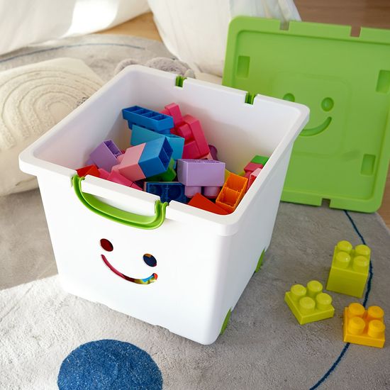 보노하우스 화이트 무빙 해피박스 2P 장난감 정리함