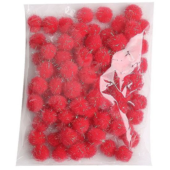 유니아트 5000 반짝이 퐁퐁 20mm 빨강(WFC8A11)