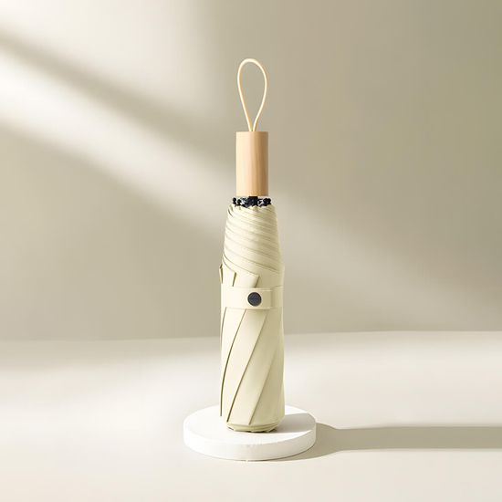 PASTELLA 우드 3단 수동 암막 양우산 PS13(UPF50+)