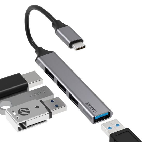 USB2.0 4포트 슬림 USB허브 타입-C 무전원