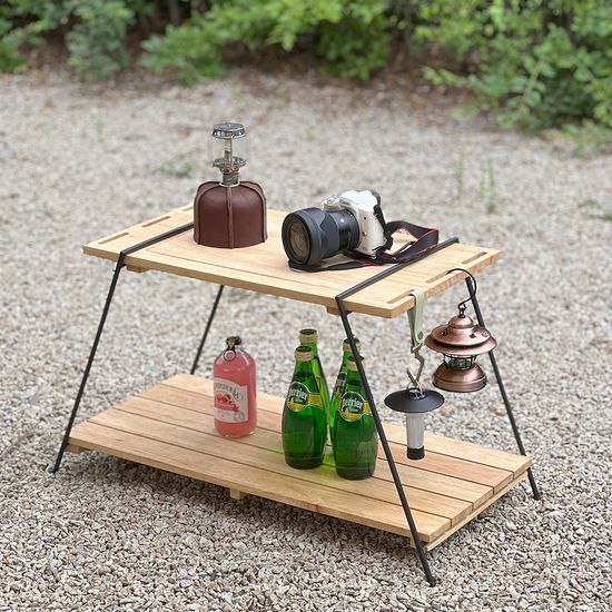 [캠핑덕] 아이언 우드 원버너 테이블