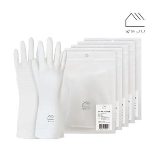 [위주]애착 반투명 PVC 고무장갑 5개세트