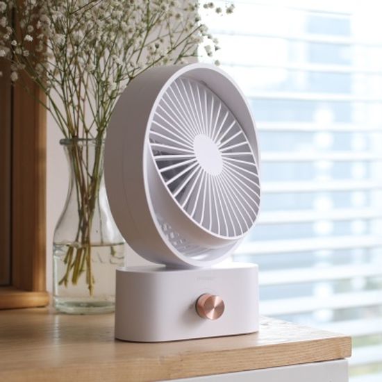 [무아스] 모던심플 탁상용 무선 선풍기 자동회전