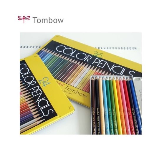 TOMBOW 톰보 스테디셀러 색연필 24색세트 메탈케이스