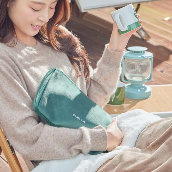 [오엘라] 휴대용 온도조절 무선 보온 물주머니 찜질팩