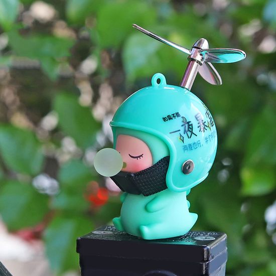 프로펠러 헬멧 드래곤 피규어 핸들바 캐릭터 장식