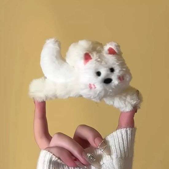 강아지 인형 집게핀 머리집게 헤어클립 헤어집게핀