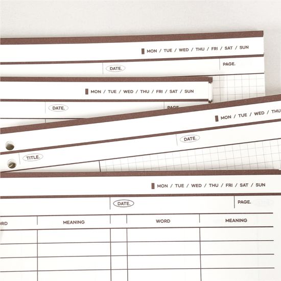 마넷 코코아브라운 26공 바인더 속지