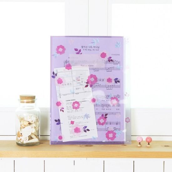 그레이스벨 플라워 3단 파일홀더 (4종)