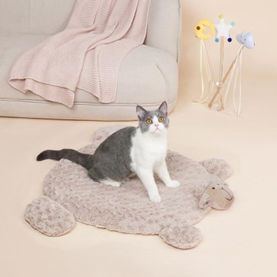 강아지 고양이 극세사 낮잠 쿠션 양 디자인 방석 매트