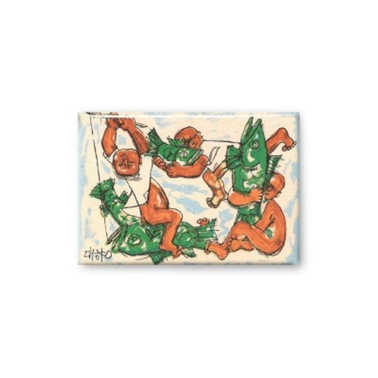 한국 여행마그넷 기념품 이중섭 물고기_인테리어자석