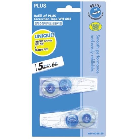 플러스 펜타입 수정테이프 WH-605+리필 2p 1Box(20개)