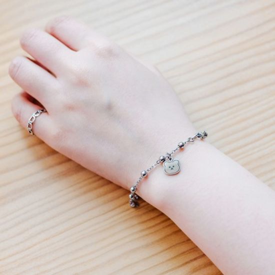 써지컬스틸 미니베어 볼 체인 팔찌 발찌