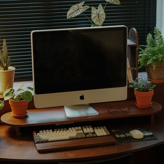 [오니프] 듀얼 우드 모니터 받침대