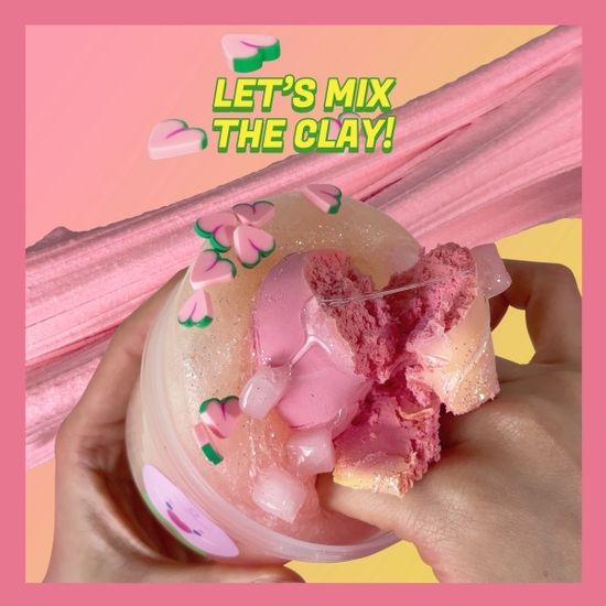 [젤리블리스] 피치샤벳 200ml+점토 /수제슬라임