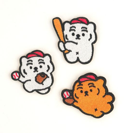 뚱랑이 야구 와펜 3종
