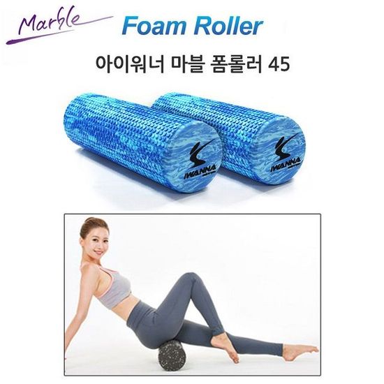 홈트의 필수품 마블 폼롤러 45cm 블루(W93F6F4)