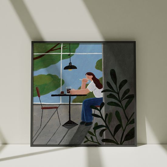 오후, aassam(아쌈) 작가 인테리어 거실 그림 액자