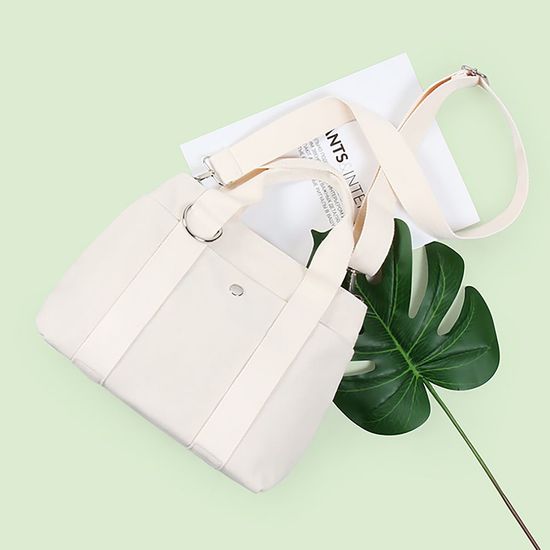 베이직 배색캔버스 에코백 여성 크로스백(WBA0247)