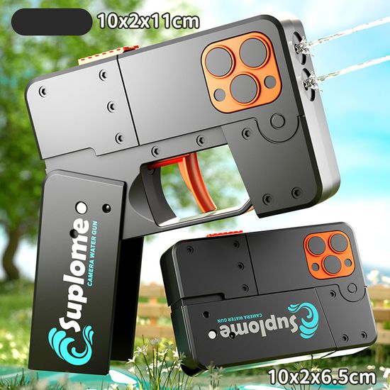 접이식 휴대폰 자동 물총 듀얼 노즐 워터건 워터밤