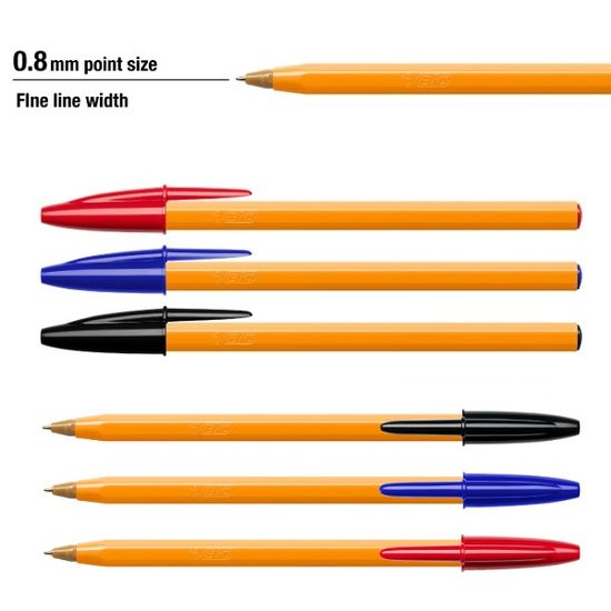 빅 프랑스산 0.8mm 유성볼펜 오렌지파인 Original 1타