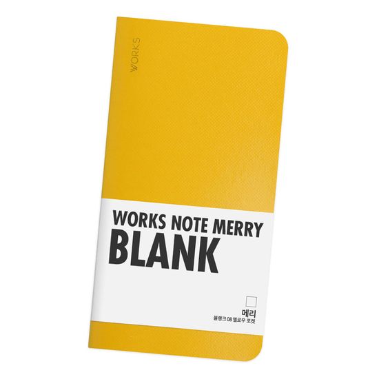 웍스 무선노트 2권팩-메리 블랭크 포켓 08 옐로우