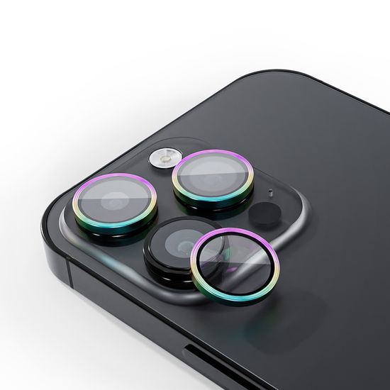 아이폰15프로맥스 카메라렌즈프레임강화유리 레인보우