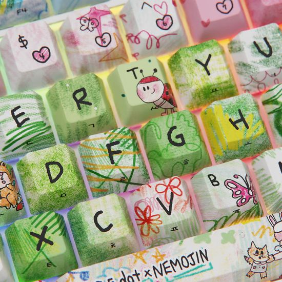 네모진 유선 LED 기계식 키보드 시이닷 X 네모진