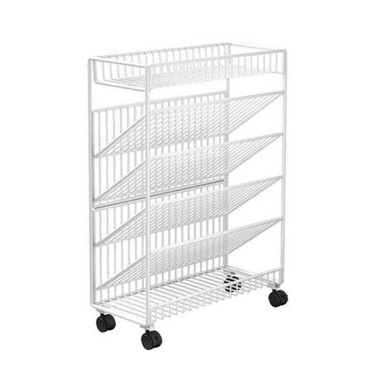 스틸 트롤리 이동식 책꽂이 매장공간활용 북카트 HTB1