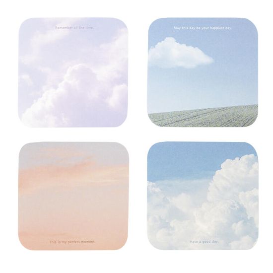 아트박스 구름 4단 점착메모지