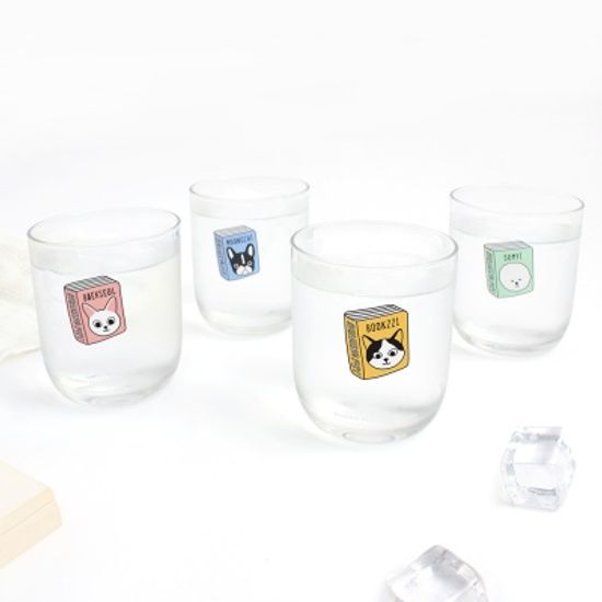 리딩펫 유리컵 4종 세트
