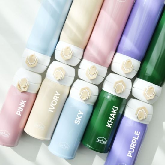 [1+1]원터치 보온병 2중진공 비비드 스텐보냉병350ml