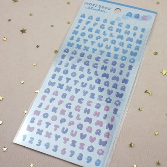 크럭스 모지 데코 스티커 삼색 알파벳(st256)