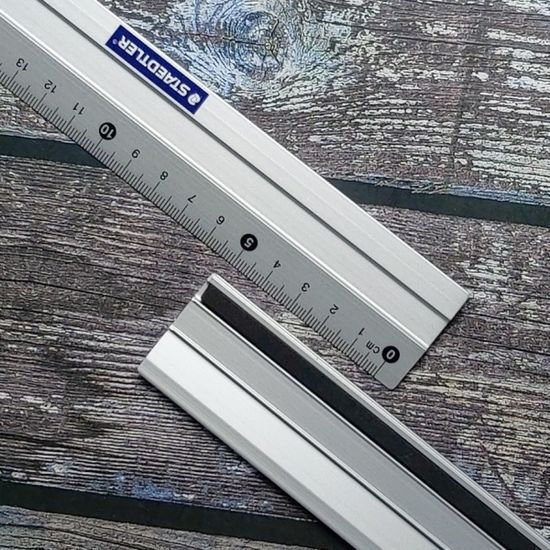 스테들러 20cm 논슬립 알루미늄 직자/컷팅자 1개