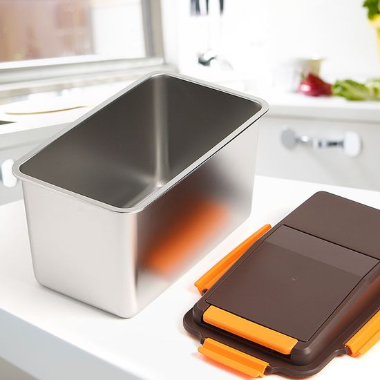 [온프레시] 304스텐 밀폐 쌀통 10kg 원터치 잡곡통