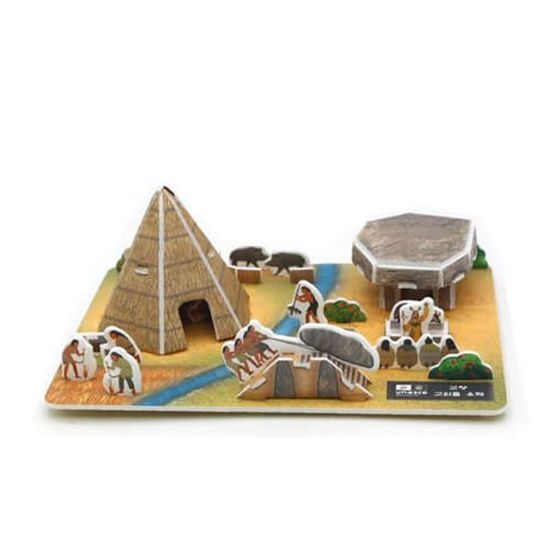 고인돌 움집 마을 3D 입체퍼즐 한국사 유물 조립 학습 교구(WEC5998)