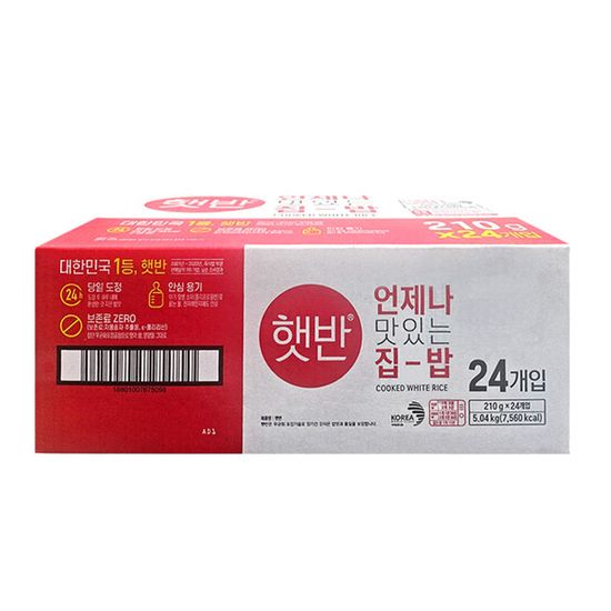햇반 즉석밥 백미 210g 24개