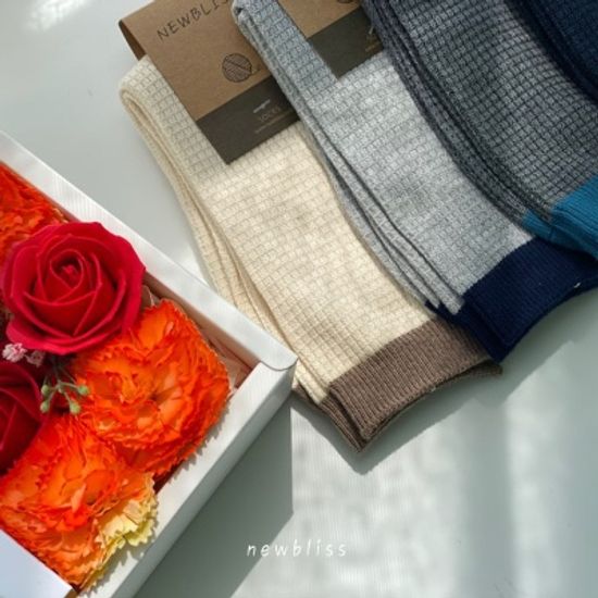 고급 손봉조 투톤 남성 데일리양말 플라워박스