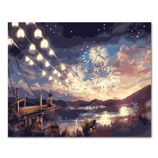 DIY 페인팅 섬마을의 불꽃축제 PL67 (40x50)