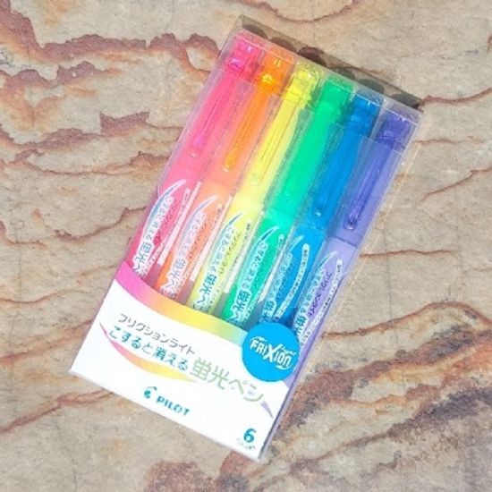 파이롯트 프릭션 지워지는 형광펜-비비드 6색 60SL-6C