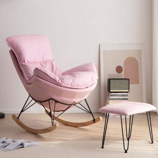 1인 편한 등받이 흔들의자 소파 안락의자+발받침대