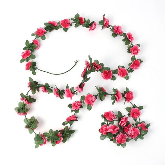 가랜드 장미 조화 넝쿨 2p세트(레드) 인테리어조화