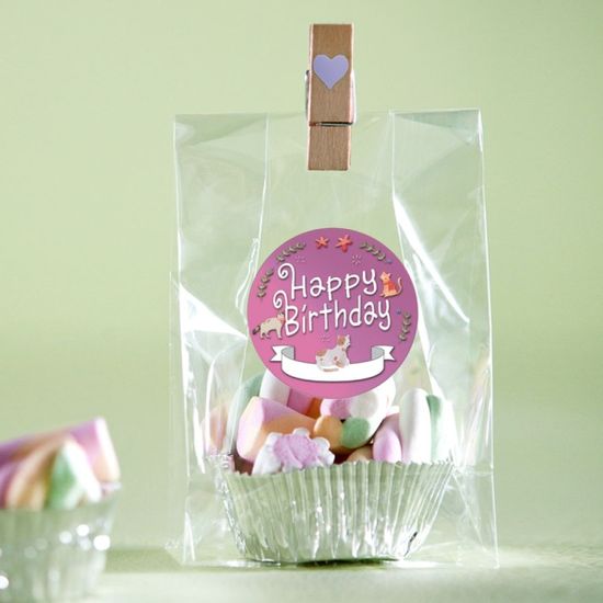생일 축하 스티커(150개) 팬시 선물 포장 롤스티커 