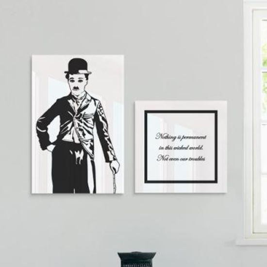 ph554-아크릴액자_찰리채플린명언(중형+대형)