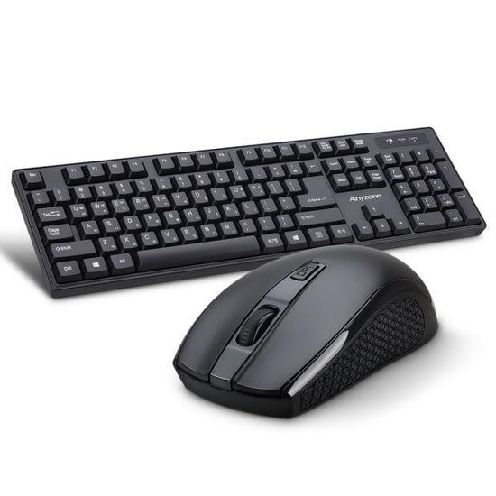 무선키보드 마우스 세트  블랙 3버튼1휠 1600dpi 양손