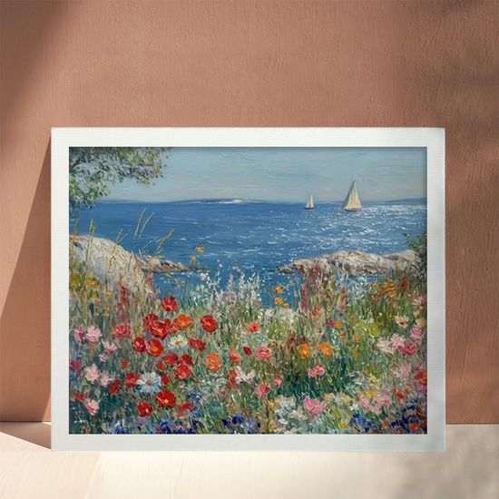 골피아 DIY 그림 유화 40x50cm, 피어나는 푸른바다