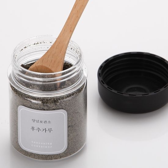NEW 베이비 PET 양념통 8P(블랙)+셀프스티커
