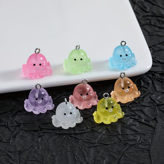 미니 야광 문어 C타입 먼지 마개 충전단자 보호캡 