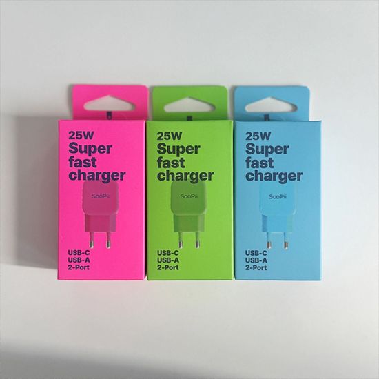수피 비비드 컬러 USB A C타입 25W 듀얼 초고속충전기